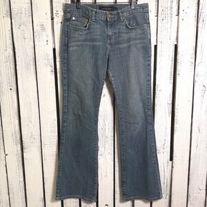 Calvin Klein Jeans Women's‎ 8 30"x32"Streaky Stretch Flare Denim Pants Med Wash